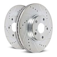 PowerStop Power Stop 11-19 Chevrolet Silverado 2500 HD Front Evolution Drilled & Slotted Rotors - Pair - Brakes Pads