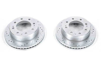 PowerStop Power Stop 11-19 Chevrolet Silverado 2500 HD Front Evolution Drilled & Slotted Rotors - Pair - Brakes Pads