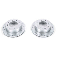 PowerStop Power Stop 11-19 Chevrolet Silverado 2500 HD Front Evolution Drilled & Slotted Rotors - Pair - Brakes Pads