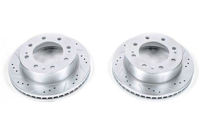 PowerStop Power Stop 11-19 Chevrolet Silverado 2500 HD Front Evolution Drilled & Slotted Rotors - Pair - Brakes Pads