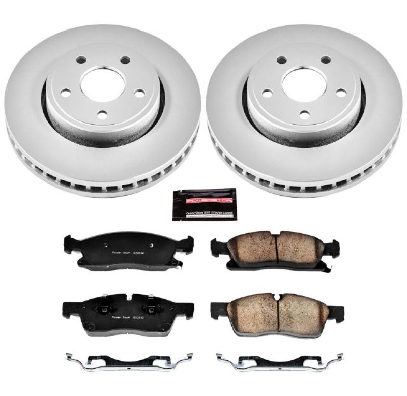 PowerStop Power Stop 11-19 Dodge Durango Front Z17 Evolution Geomet Coated Brake Kit - Brakes Rotors & Pads
