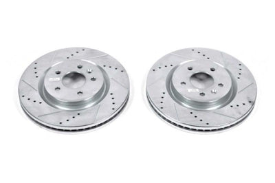 PowerStop Power Stop 11-19 Ford Explorer Front Evolution Drilled & Slotted Rotors - Pair - Brakes Pads