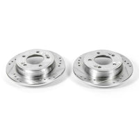 PowerStop Power Stop 11-19 Hyundai Elantra Rear Evolution Drilled & Slotted Rotors - Pair - Brakes Pads