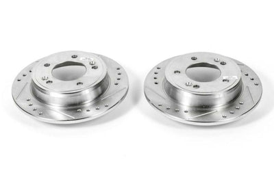 PowerStop Power Stop 11-19 Hyundai Elantra Rear Evolution Drilled & Slotted Rotors - Pair - Brakes Pads