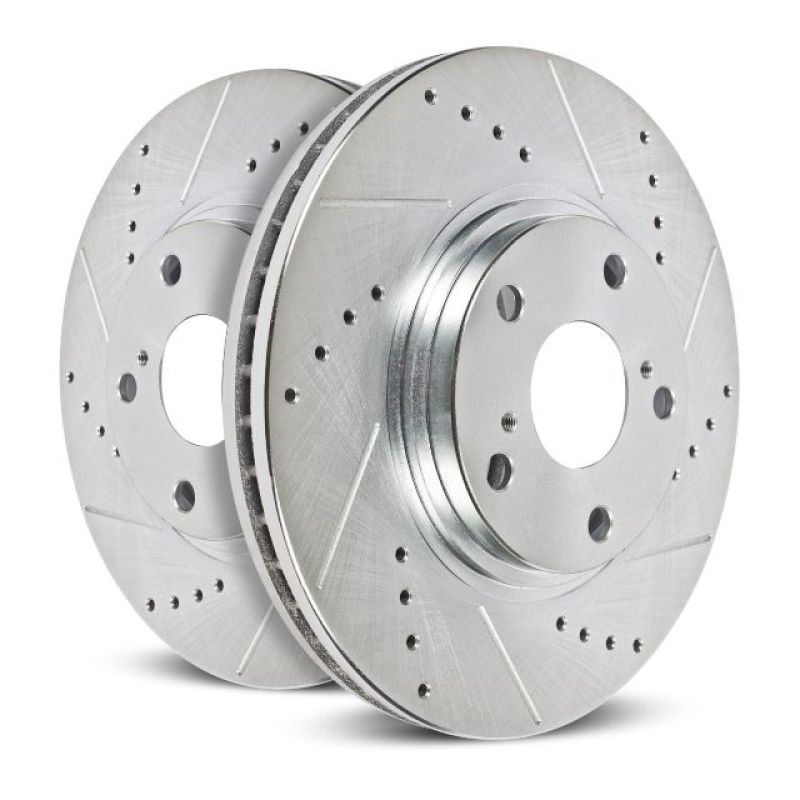 PowerStop Power Stop 11-20 GMC Sierra 3500 HD Rear Right Evolution Drilled & Slotted Rotor - Brakes Rotors Pads