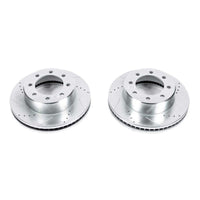 PowerStop Power Stop 11-22 Ram 3500 Front Drilled & Slotted Rotor - Pair - Brakes Rotors Pads