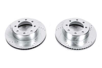 PowerStop Power Stop 11-22 Ram 3500 Front Drilled & Slotted Rotor - Pair - Brakes Rotors Pads