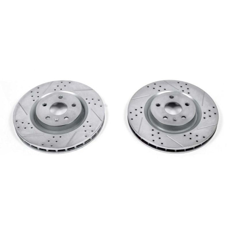 PowerStop Power Stop 12-13 Buick Regal Front Evolution Drilled & Slotted Rotors - Pair - Brakes Pads