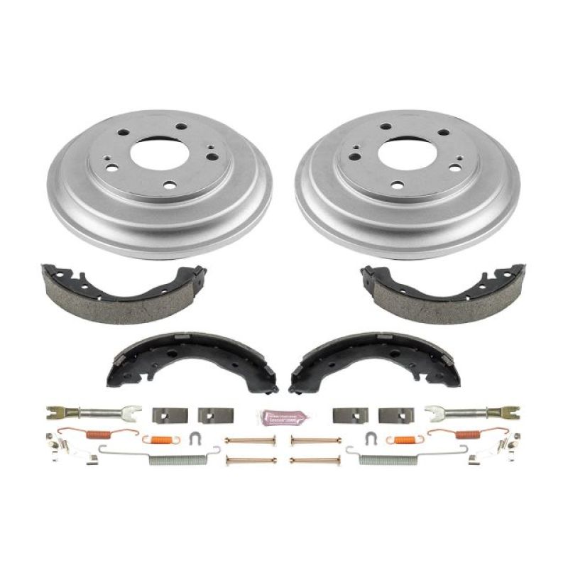 PowerStop Power Stop 12-15 Honda Civic Coupe Rear Autospecialty Drum Kit - Brakes Rotors & Pads