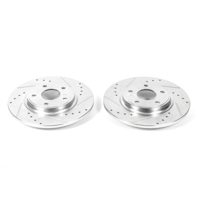 PowerStop Power Stop 12-16 Chrysler Town & Country Rear Evolution Drilled Slotted Rotors - Pair - Brakes Pads
