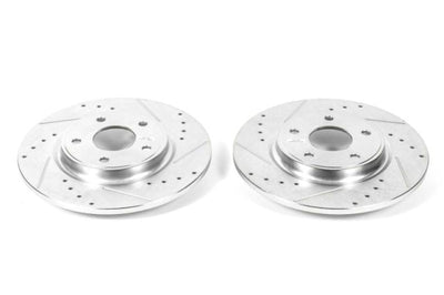 PowerStop Power Stop 12-16 Chrysler Town & Country Rear Evolution Drilled Slotted Rotors - Pair - Brakes Pads