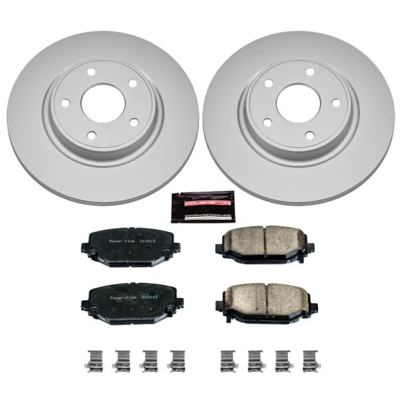 PowerStop Power Stop 12-16 Chrysler Town & Country Rear Z17 Evolution Geomet Coated Brake Kit - Brakes Rotors Pads