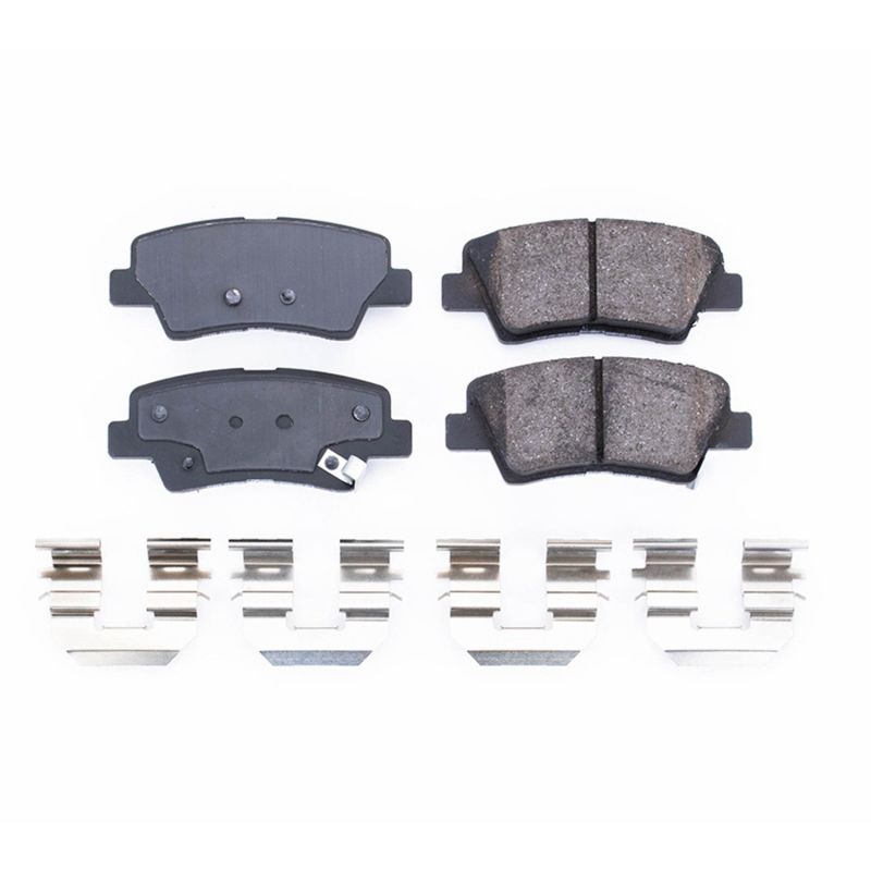 PowerStop Power Stop 12-17 Hyundai Azera Rear Z17 Evolution Ceramic Brake Pads w/Hardware - Brakes Rotors &