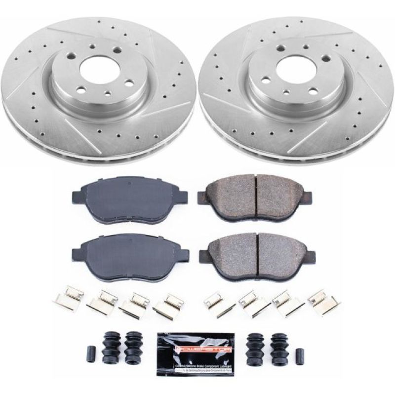 PowerStop Power Stop 12-18 Fiat 500 Front Z23 Evolution Sport Brake Kit - Brakes Rotors & Pads