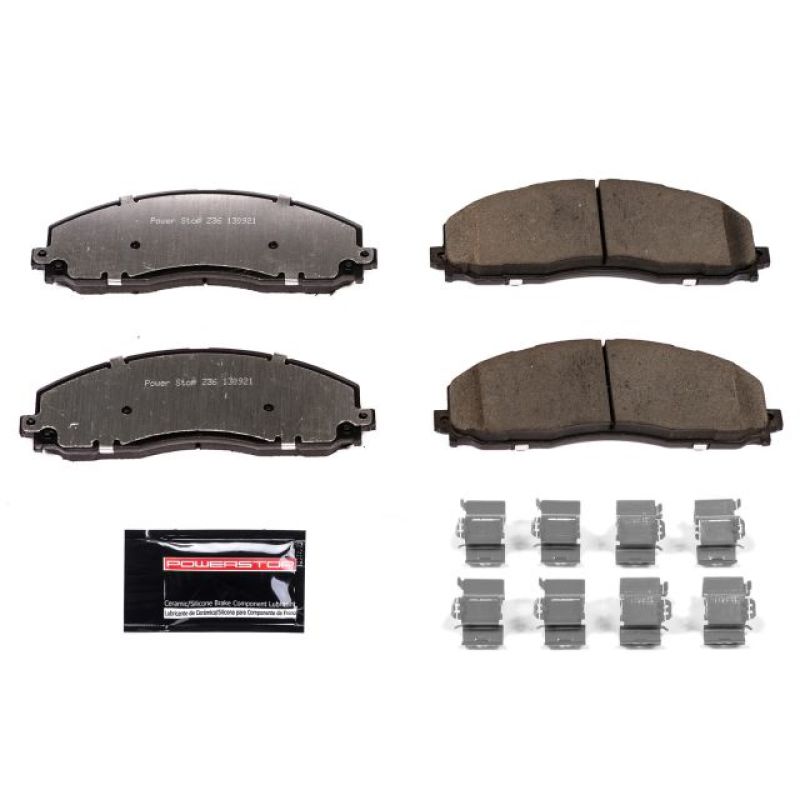 PowerStop Power Stop 12-19 Ford F-250 Super Duty Front Z36 Truck & Tow Brake Pads w/Hardware - Brakes Rotors