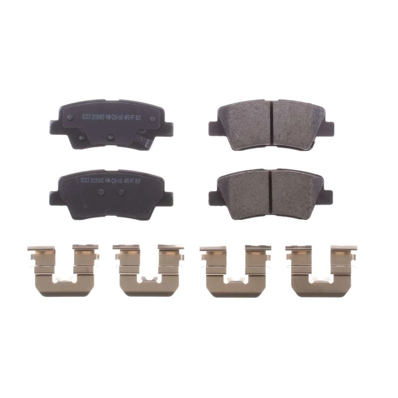 PowerStop Power Stop 12-19 Hyundai Accent Rear Z17 Evolution Ceramic Brake Pads w/Hardware - Brakes Rotors &