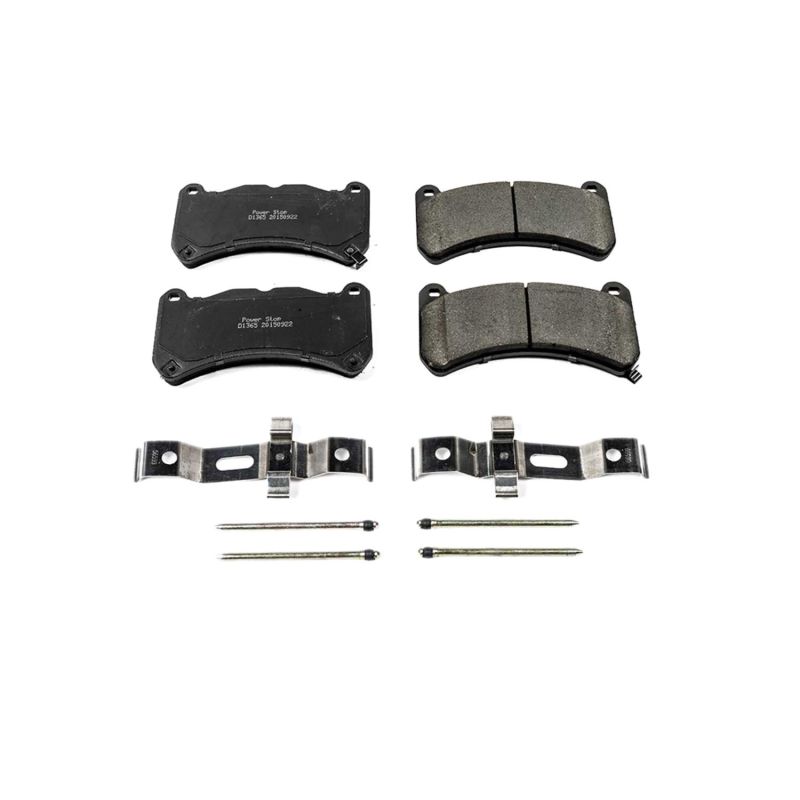 PowerStop Power Stop 13-14 Ford Mustang Front Z17 Evolution Ceramic Brake Pads w/Hardware - Brakes Rotors &