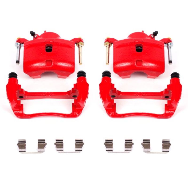 PowerStop Power Stop 13-15 Acura ILX Front Red Calipers w/Brackets - Pair - Brakes Rotors & Pads