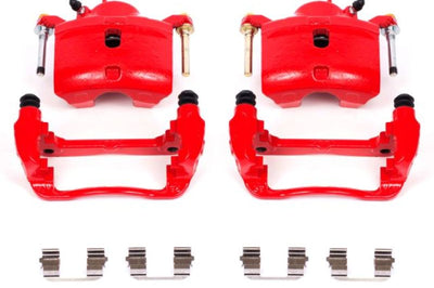 PowerStop Power Stop 13-15 Acura ILX Front Red Calipers w/Brackets - Pair - Brakes Rotors & Pads