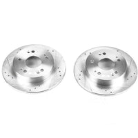 PowerStop Power Stop 13-15 Acura ILX Rear Evolution Drilled & Slotted Rotors - Pair - Brakes Pads