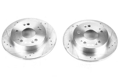 PowerStop Power Stop 13-15 Acura ILX Rear Evolution Drilled & Slotted Rotors - Pair - Brakes Pads