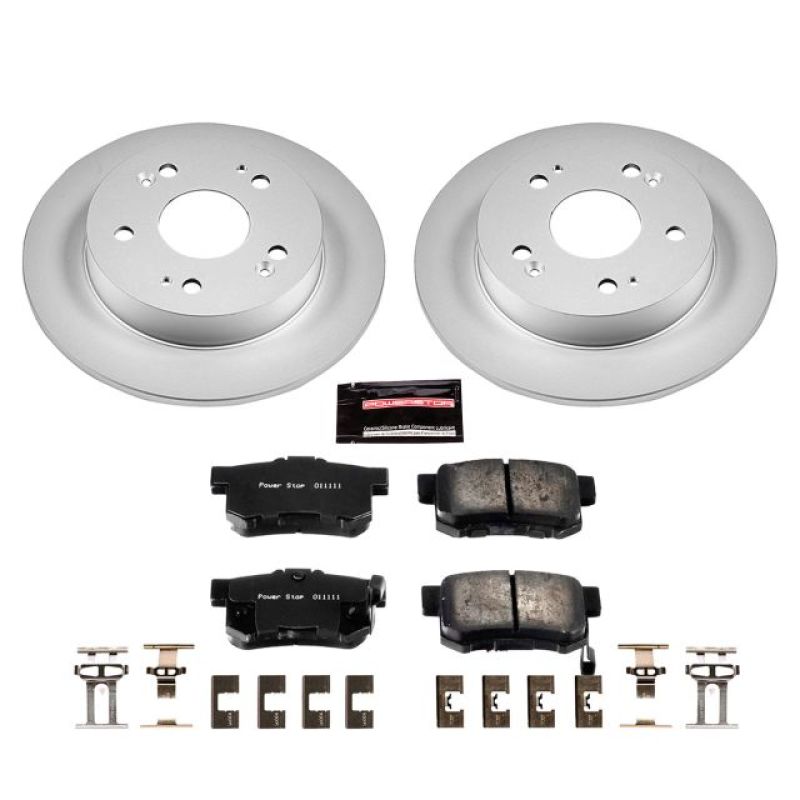 PowerStop Power Stop 13-15 Acura ILX Rear Z17 Evolution Geomet Coated Brake Kit - Brakes Rotors & Pads