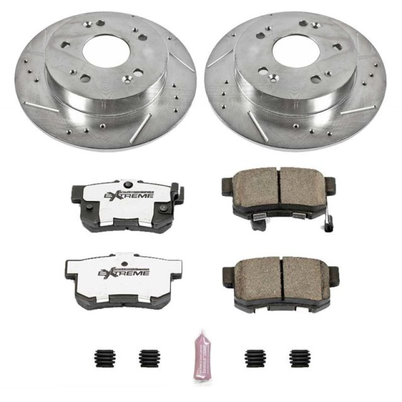 PowerStop Power Stop 13-15 Acura ILX Rear Z26 Street Warrior Brake Kit - Brakes Rotors & Pads