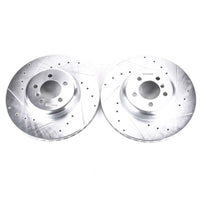 PowerStop Power Stop 13-15 BMW 335i Front Evolution Drilled & Slotted Rotors - Pair - Brakes Pads