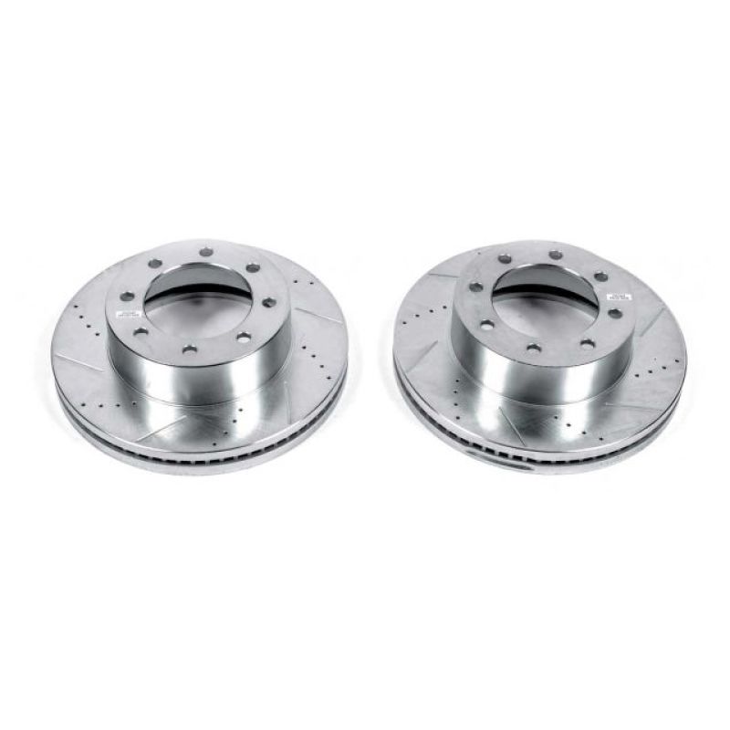PowerStop Power Stop 13-16 Ford F-450 Super Duty Front Drilled & Slotted Rotor - Pair - Brakes Rotors Pads