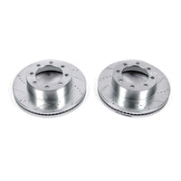 PowerStop Power Stop 13-16 Ford F-450 Super Duty Front Drilled & Slotted Rotor - Pair - Brakes Rotors Pads