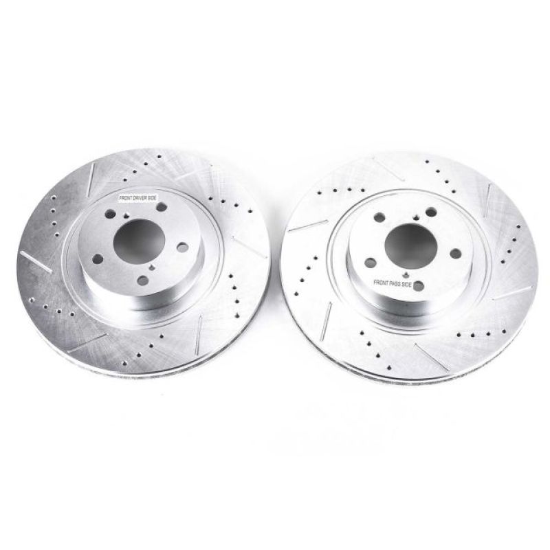 PowerStop Power Stop 13-16 Scion FR-S Front Evolution Drilled & Slotted Rotors - Pair - Brakes Pads
