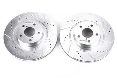 PowerStop Power Stop 13-16 Scion FR-S Front Evolution Drilled & Slotted Rotors - Pair - Brakes Pads