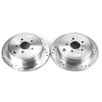 PowerStop Power Stop 13-16 Subaru BRZ Rear Evolution Drilled & Slotted Rotors - Pair - Brakes Pads