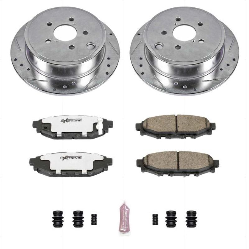 PowerStop Power Stop 13-16 Subaru BRZ Rear Z26 Street Warrior Brake Kit - Brakes Rotors & Pads