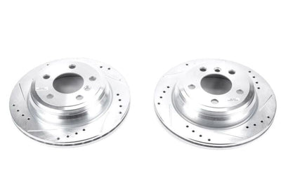 PowerStop Power Stop 13-18 BMW 320i xDrive Rear Evolution Drilled & Slotted Rotors - Pair - Brakes Pads