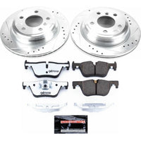 PowerStop Power Stop 13-18 BMW 320i xDrive Rear Z26 Street Warrior Brake Kit - Brakes Rotors & Pads
