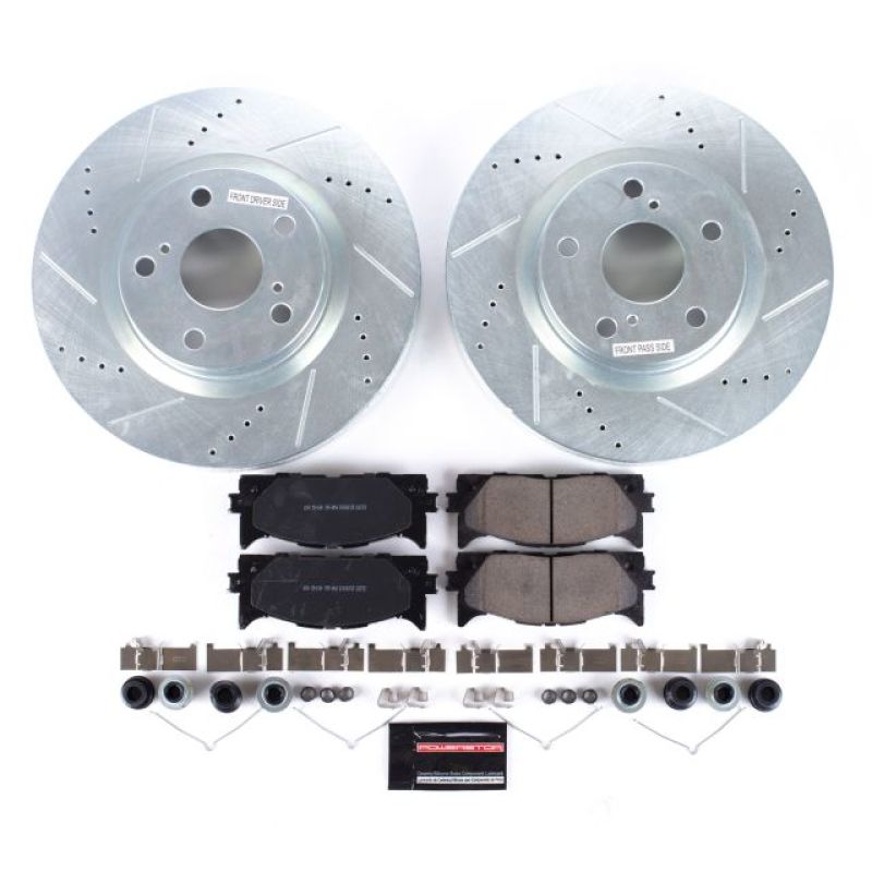 PowerStop Power Stop 13-18 Lexus ES300h Front Z23 Evolution Sport Brake Kit - Brakes Rotors & Pads