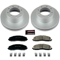 PowerStop Power Stop 13-19 Ford F-250 Super Duty Front Z17 Evolution Geomet Coated Brake Kit - Brakes Rotors & Pads