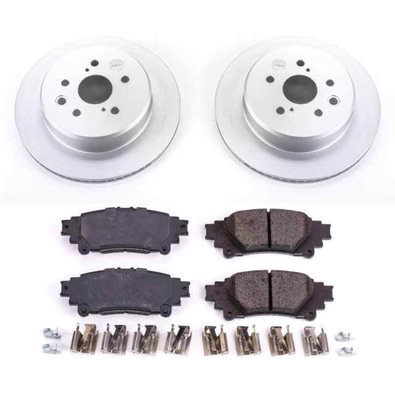 PowerStop Power Stop 13-19 Lexus GS350 Rear Z17 Evolution Geomet Coated Brake Kit - Brakes Rotors & Pads