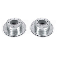 PowerStop Power Stop 13-22 Ford F-350 Super Duty Rear Drilled & Slotted Rotor - Pair - Brakes Rotors Pads