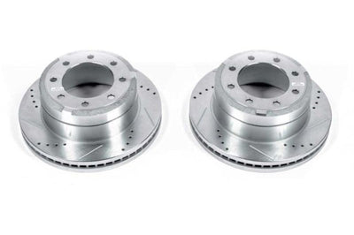 PowerStop Power Stop 13-22 Ford F-350 Super Duty Rear Drilled & Slotted Rotor - Pair - Brakes Rotors Pads