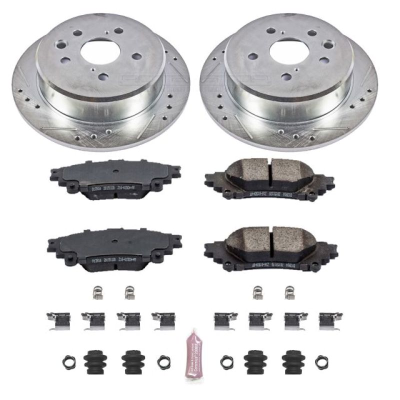 PowerStop Power Stop 14-15 Lexus IS250 Rear Z23 Evolution Sport Brake Kit - Brakes Rotors & Pads