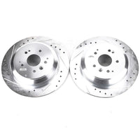 PowerStop Power Stop 14-16 Acura MDX Rear Evolution Drilled & Slotted Rotors - Pair - Brakes Pads