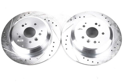 PowerStop Power Stop 14-16 Acura MDX Rear Evolution Drilled & Slotted Rotors - Pair - Brakes Pads
