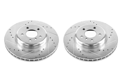 PowerStop Power Stop 14-16 BMW 535d Front Evolution Drilled & Slotted Rotors - Pair - Brakes Pads