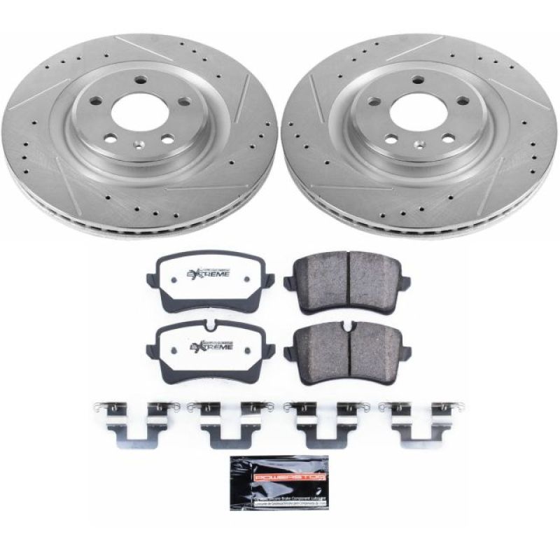 PowerStop Power Stop 14-18 Audi A6 Rear Z26 Street Warrior Brake Kit - Brakes Rotors & Pads