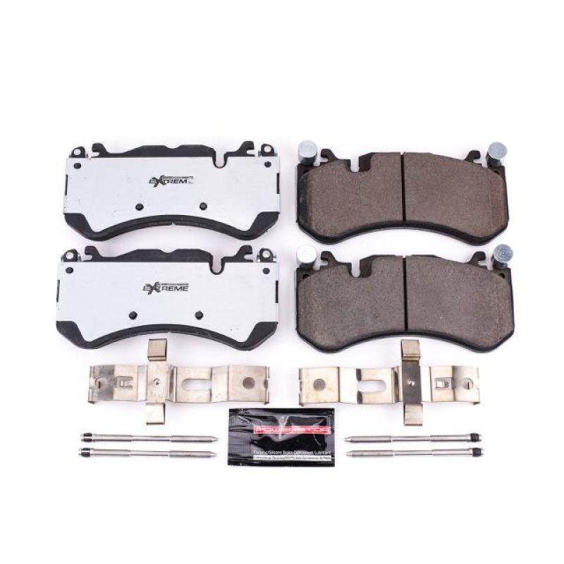 PowerStop Power Stop 14-18 Audi RS7 Front Z26 Extreme Street Brake Pads w/Hardware - Brakes Rotors &