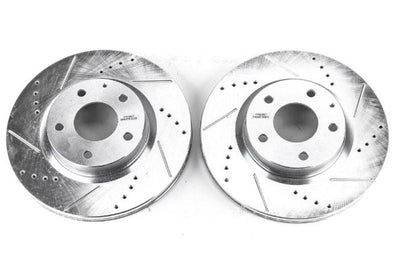 PowerStop Power Stop 14-18 Mazda 3 Front Evolution Drilled & Slotted Rotors - Pair - Brakes Pads