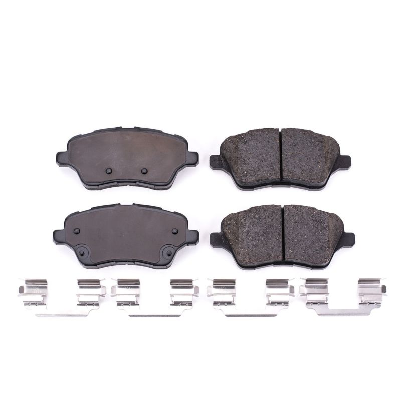 PowerStop Power Stop 14-19 Ford Fiesta Front Z17 Evolution Ceramic Brake Pads w/Hardware - Brakes Rotors &