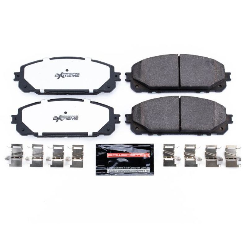 PowerStop Power Stop 14-19 Jeep Cherokee Front Z36 Truck & Tow Brake Pads w/Hardware - Brakes Rotors